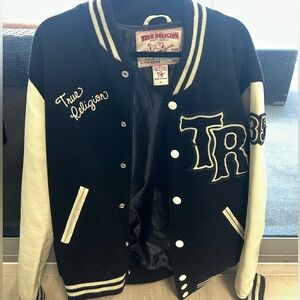 True Religion Leather Jacket Size XL